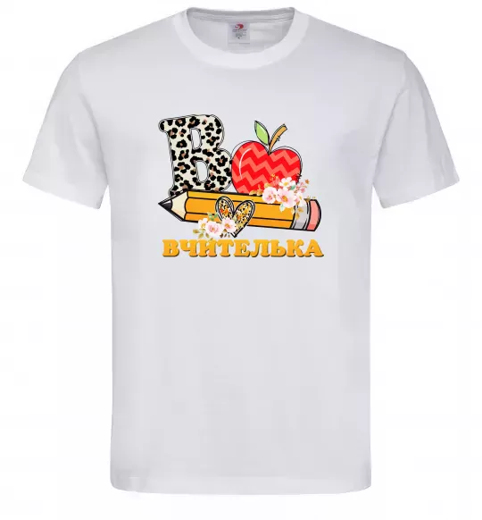 Мужская футболка В - Вчителька Белый фото