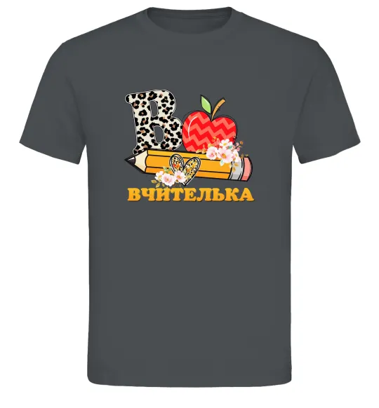 Мужская футболка В - Вчителька Графит фото