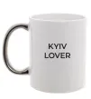 Чашка с цветной ручкой Kyiv lover Серебро фото