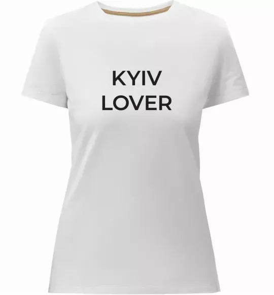 Жіноча преміум футболка Kyiv lover Білий фото