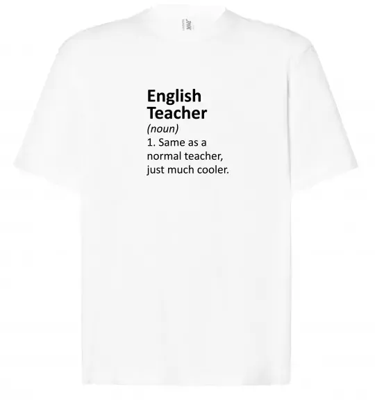 Футболка Оверсайз English teacher Белый фото