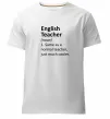Чоловіча преміум футболка English teacher Білий фото