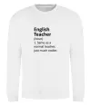 Свитшот English teacher Белый фото