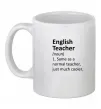 Чашка керамическая English teacher Белый фото