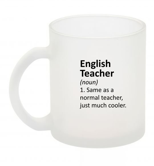 Чашка скляна English teacher Фроузен фото