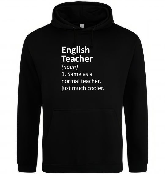 Чоловіча толстовка (худі) English teacher Чорний фото