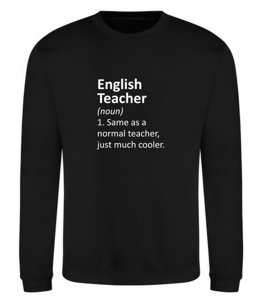 Світшот English teacher Чорний фото