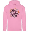 Чоловіча толстовка (худі) Best teacher ever зірки Рожевий фото