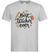 Мужская футболка Best teacher ever зірки Серый Мужская футболка Best teacher ever зірки Серый фото