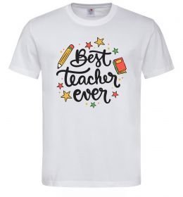 Чоловіча футболка Best teacher ever зірки Чоловіча футболка Best teacher ever зірки