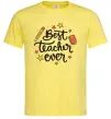 Мужская футболка Best teacher ever зірки Лимонный Мужская футболка Best teacher ever зірки Лимонный фото