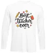 Лонгслив Best teacher ever зірки Белый фото