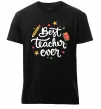 Чоловіча преміум футболка Best teacher ever зірки Чорний фото
