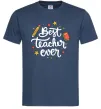Мужская футболка Best teacher ever зірки Темно-синий Мужская футболка Best teacher ever зірки Темно-синий фото