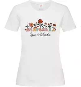 Женская футболка Вчителька ім'я Белый фото