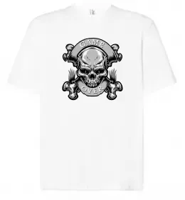 Футболка Оверсайз Череп Game over Белый фото