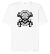 Футболка Оверсайз Череп Game over Білий фото
