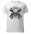 Мужская премиум футболка Череп Game over Белый Мужская премиум футболка Череп Game over Белый фото