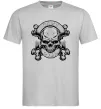 Чоловіча футболка Череп Game over Сірий фото