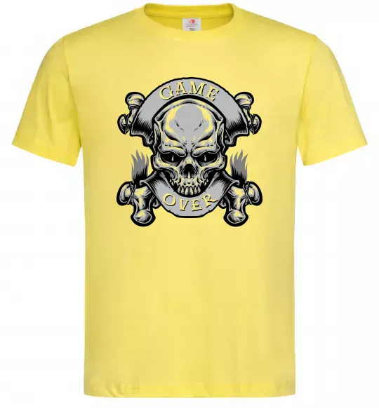 Чоловіча футболка Череп Game over Лимонний фото