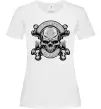 Женская футболка Череп Game over Белый фото