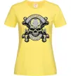 Женская футболка Череп Game over Лимонный фото