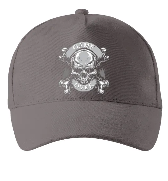Кепка Череп Game over Сірий фото