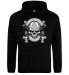 Мужская толстовка (худи) Череп Game over Черный фото