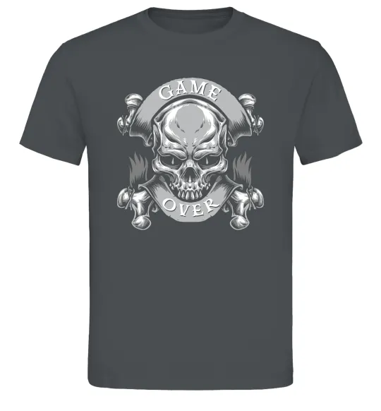Чоловіча футболка Череп Game over Графіт фото
