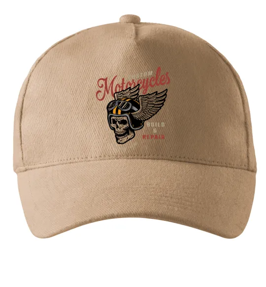 Кепка Череп в шоломі Песочный фото