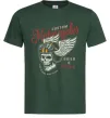 Мужская футболка Череп в шоломі Темно-зеленый фото