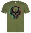 Мужская футболка Череп в навушниках Оливковый Мужская футболка Череп в навушниках Оливковый фото