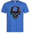 Мужская футболка Череп в навушниках Ярко-синий Мужская футболка Череп в навушниках Ярко-синий фото