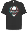 Футболка Оверсайз Череп в навушниках Черный Футболка Оверсайз Череп в навушниках Черный фото