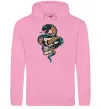 Жіноча толстовка (худі) Череп зі змією Рожевий фото