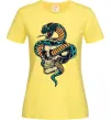 Женская футболка Череп зі змією Лимонный фото