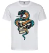 Мужская футболка Череп зі змією Белый фото