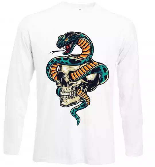 Лонгслив Череп зі змією Белый фото