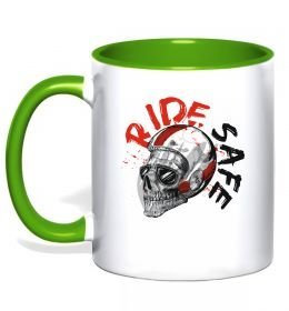 Чашка с цветной ручкой Ride safe