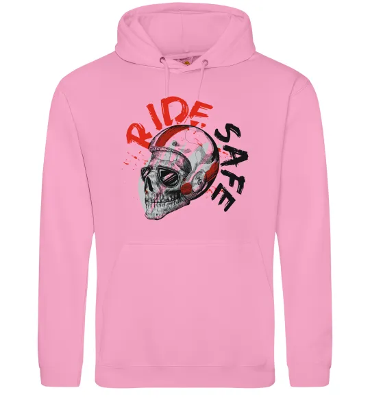 Женская толстовка (худи) Ride safe Розовый фото