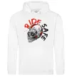 Женская толстовка (худи) Ride safe Белый Женская толстовка (худи) Ride safe Белый фото
