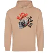 Женская толстовка (худи) Ride safe Песочный Женская толстовка (худи) Ride safe Песочный фото