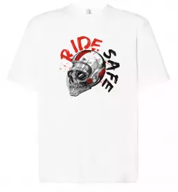 Футболка Оверсайз Ride safe Белый фото