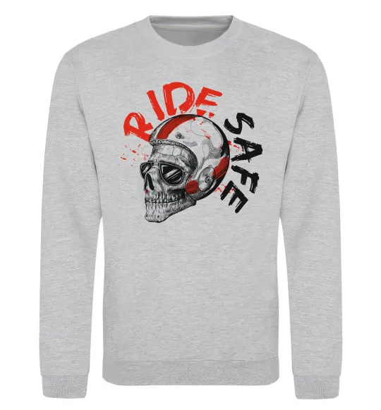 Світшот Ride safe Сірий меланж фото