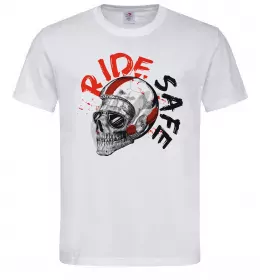 Мужская футболка Ride safe Белый фото