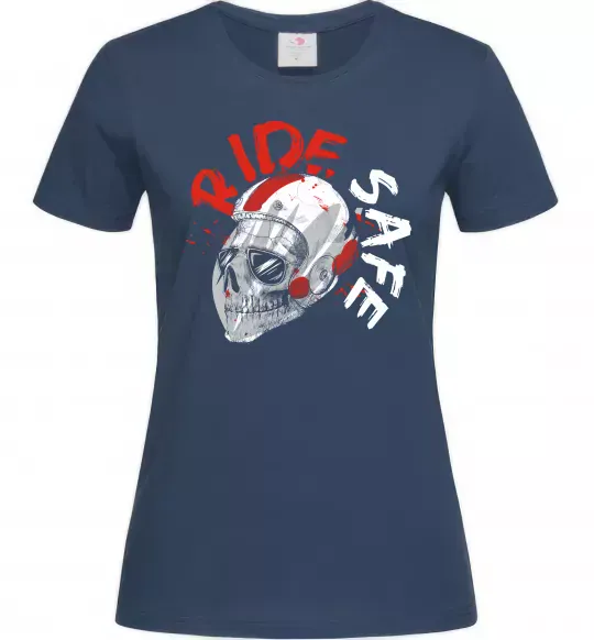 Женская футболка Ride safe Темно-синий фото