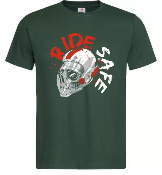 Чоловіча футболка Ride safe Темно-зелений фото
