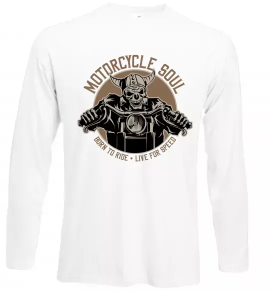 Лонгслив Motorcycle soul Белый фото