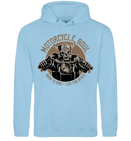 Жіноча толстовка (худі) Motorcycle soul Блакитний фото