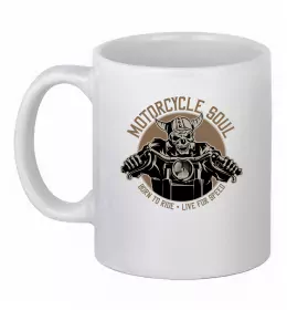 Чашка керамическая Череп з бородою Белый фото